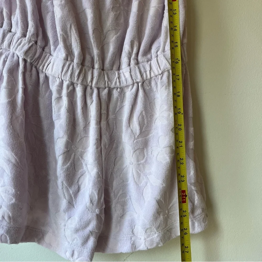 OshKosh Girls Lilac Terry Cloth Romper Size 12 Sleeveless Summer Playsuit Beach - Picture 4 of 8
